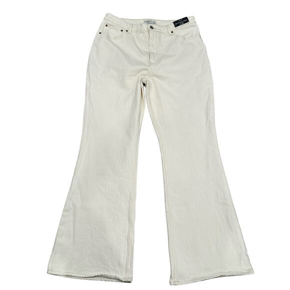 Abercrombie & Fitch The Vintage Flare High Rise VTG White Curve Love 32 14R - Picture 1 of 7